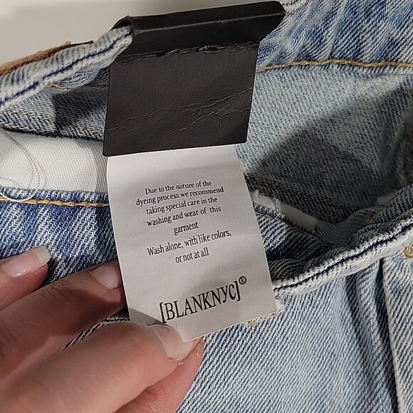 Blanknyc The Barrow Vintage High Rise Denim Short PINK Crochet Stitches SZ 26 B4 - Picture 5 of 12